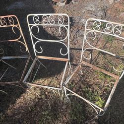 Set Of 4 Metal Chairs