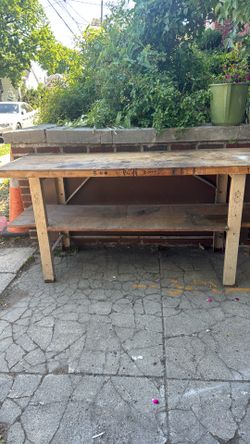 Heavy duty wood work table