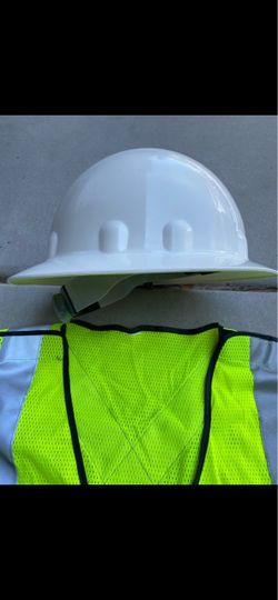 CLASSIC VTG ; Construction 🦺 Hardhat Helmet ⛑️ White Full Brim Hard Hat
