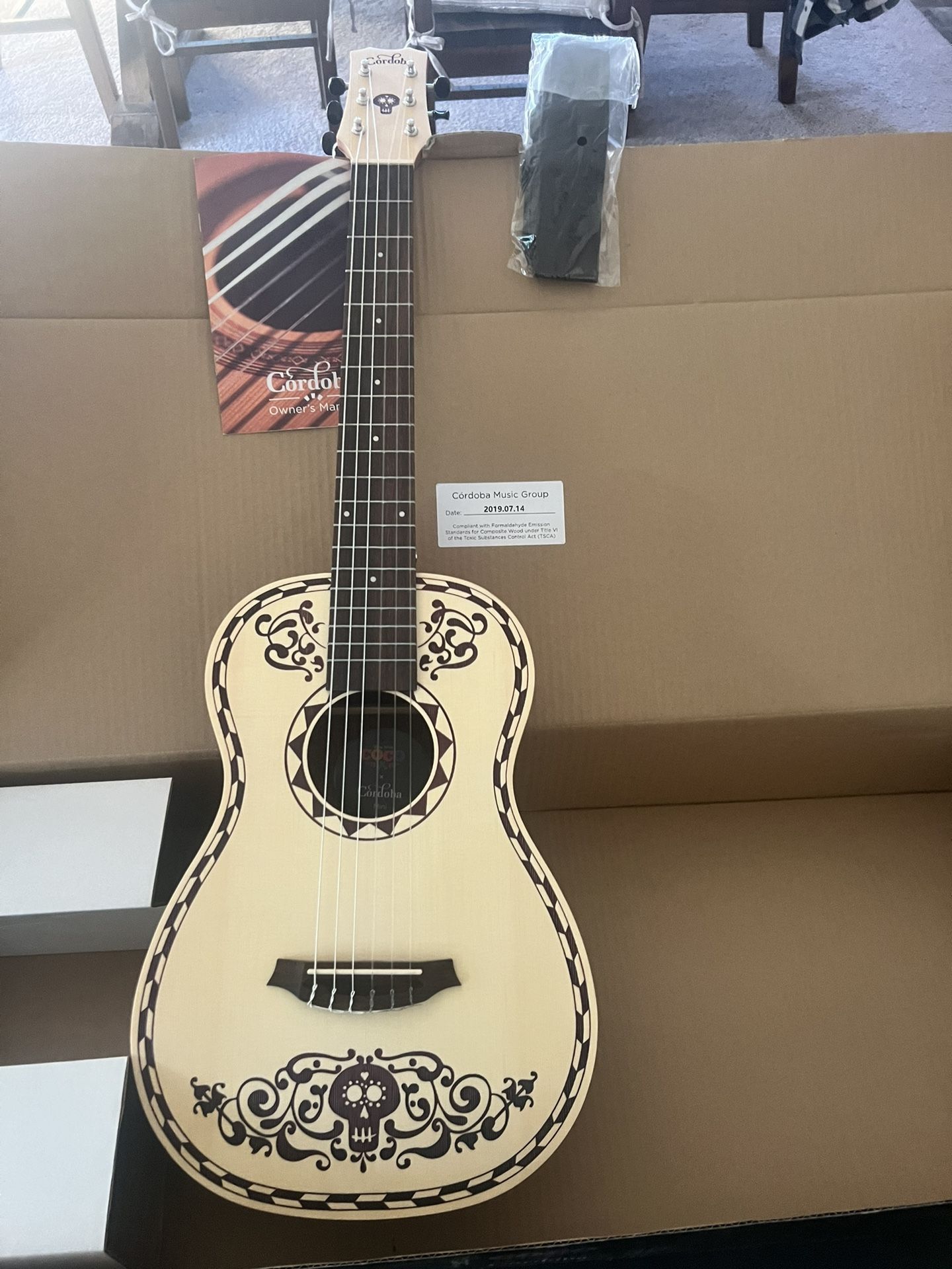 *Disney PIXAR COCO X Cordoba Mini Nylon String Guitar W/ Road Runner Soft Case