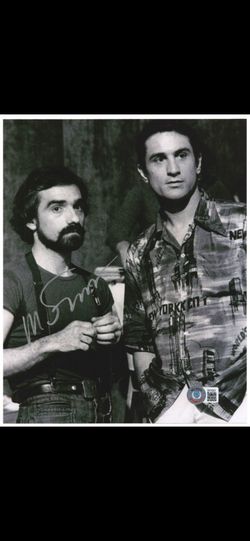 Martin Scorsese Signed Taxi Driver 8x10 Photo Robert De Niro Beckett COA