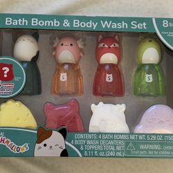 Jazwares Squishmallows Bath Bomb & Body Wash Set 8 Scents