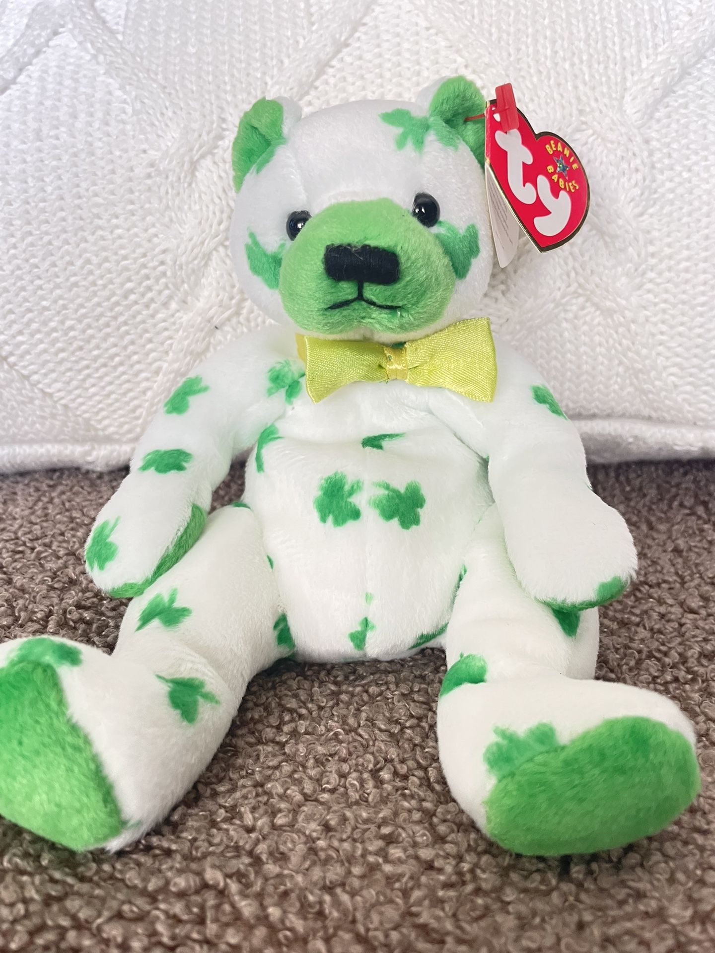 TY Beanie Baby Clover The Bear Stuffed Animal Plush New