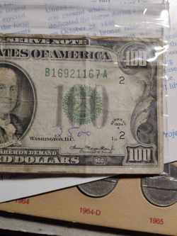 1 ) 1934-A Circulated 100$ Bill For Trade