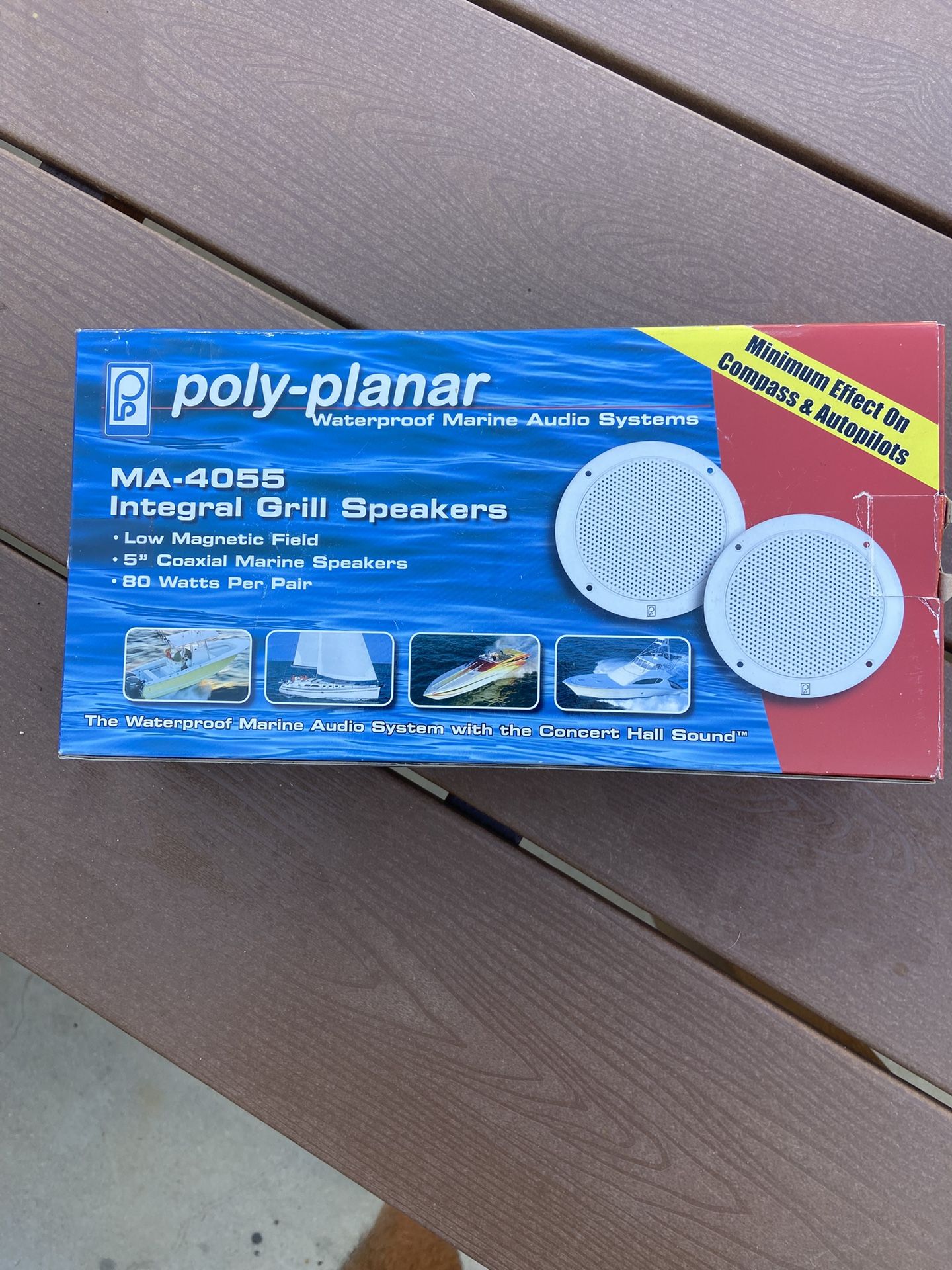 Waterproof, marine, audio speakers