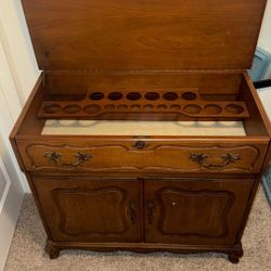 Vintage Bar Cabinet - Hand Painted 