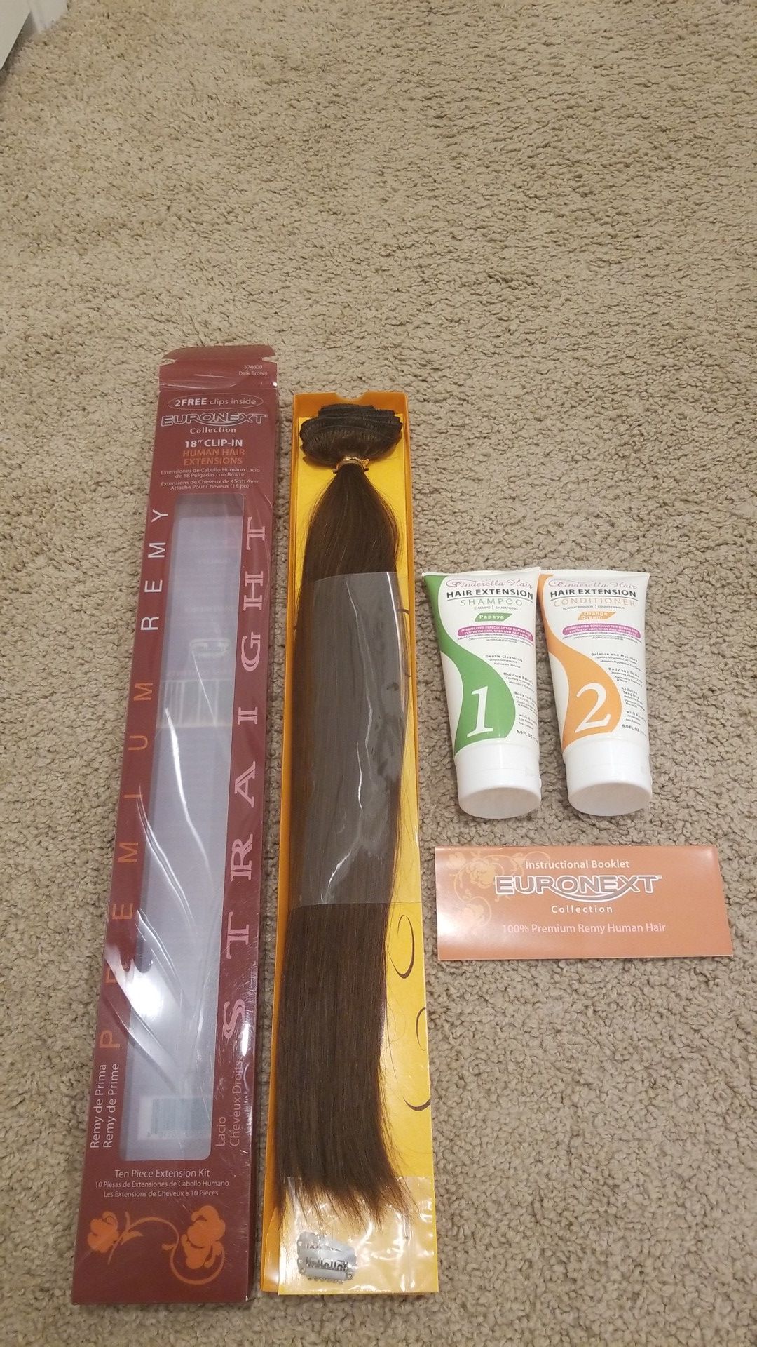 Euronext Collection 18 inch Clip-in Human Hair Extensions