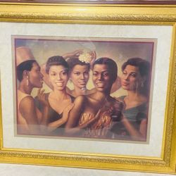 Framed Art! Five Sisters in Stunning Gold Frame!