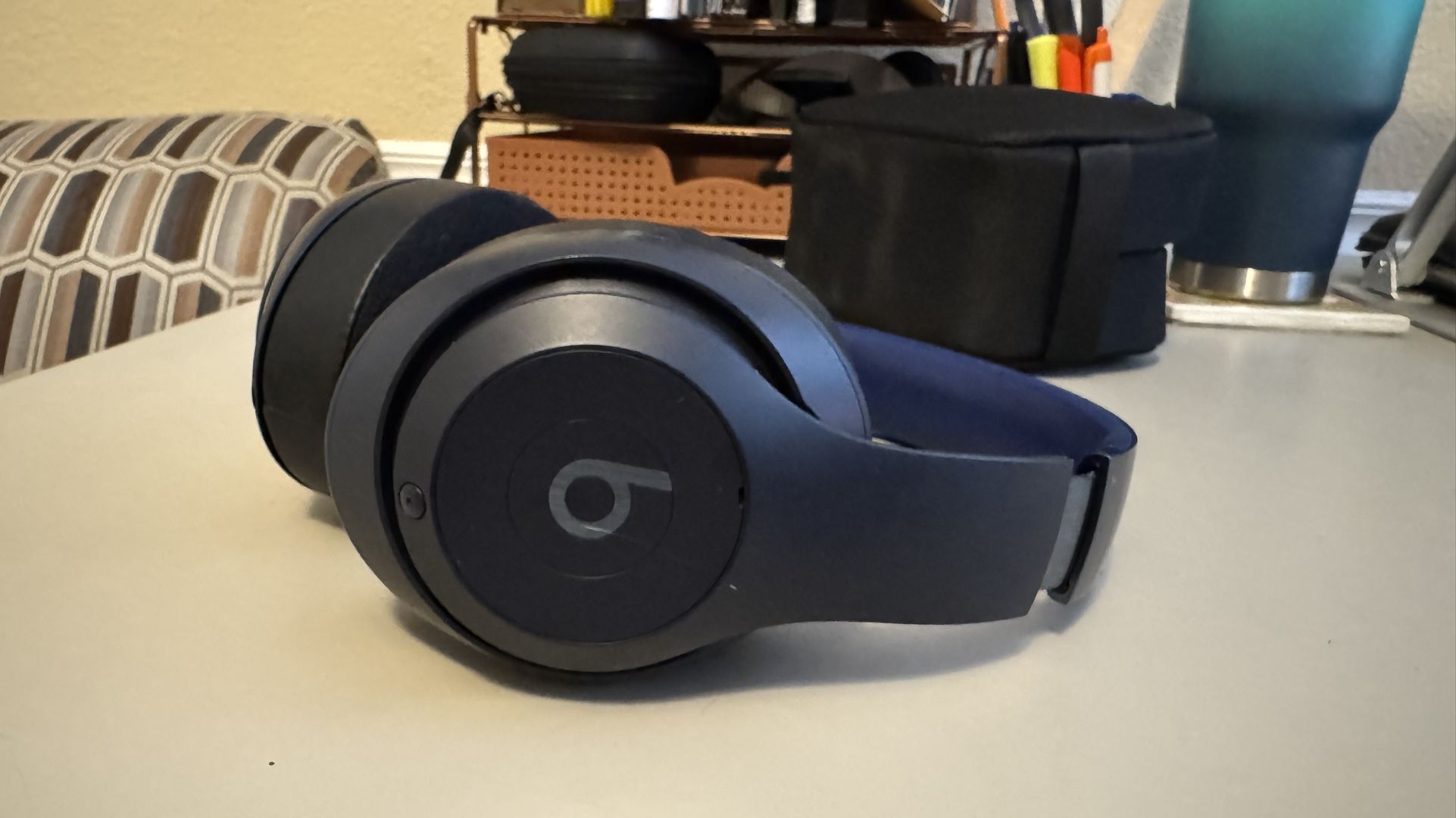 Navy Blue Beats Studio Pro Headphones