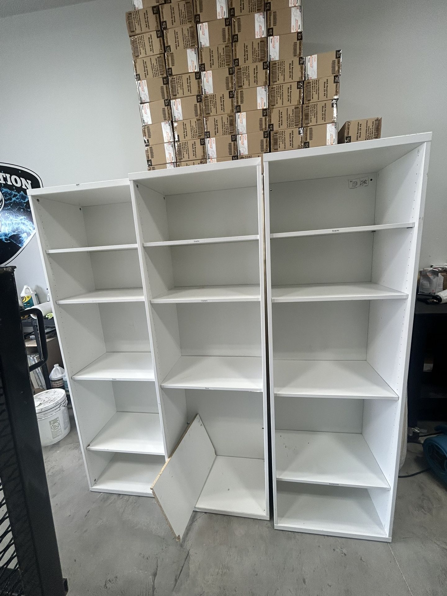 White Bookshelves