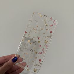 Clear Floral Phone Case for iPhone 16 Pro – New