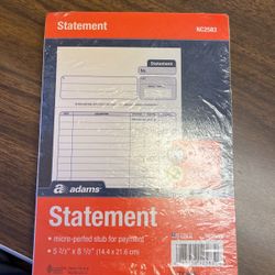 Adams Statement 100 Carbonless Set