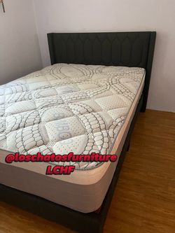 Queen size bed frame and mattress