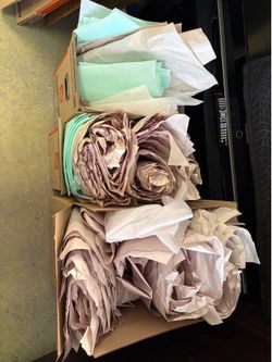Moving boxes, pads and packing paper/foam