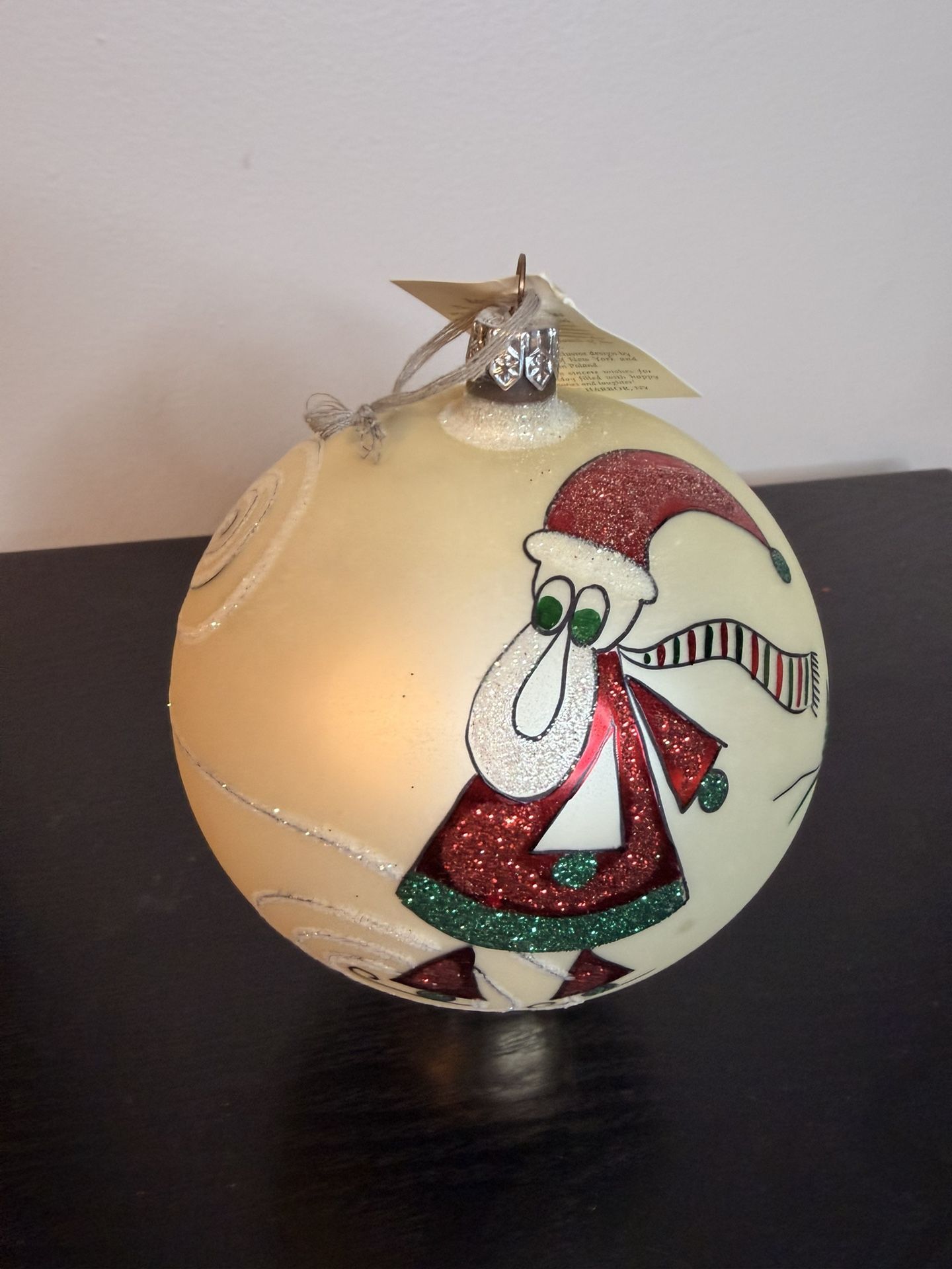 Santa Ornament - Basia Hand Crafted Poland - 4"