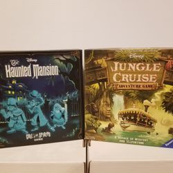 Disney Boardgame Lot Of 2 Haunted Mansion And Jungle Cruise