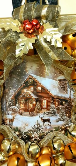 11" Handmade Jingle Bell Wreath 