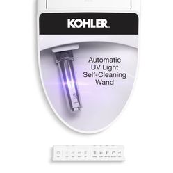 New (Open Box) Kohler PureWash E930 Elongated Bidet Seat With UV And Remote