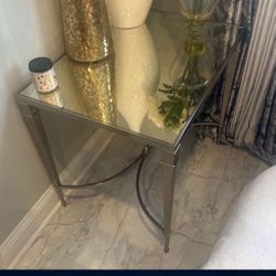 Glass End Table 