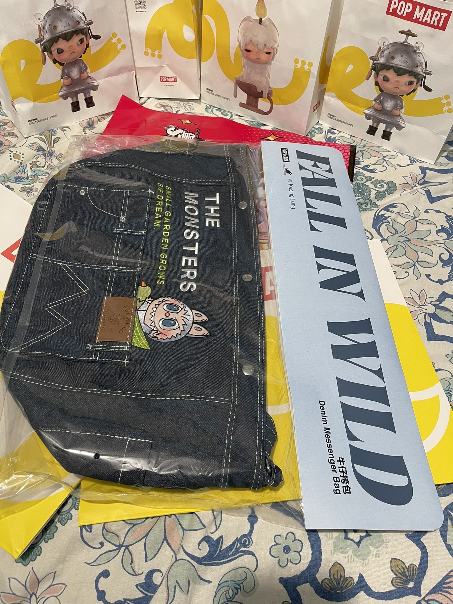 Labubu Denim Messenger Bag