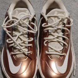 Nike KD 7 Elite Size 8.5 Women's Bronze Rose And White Kevin Durant