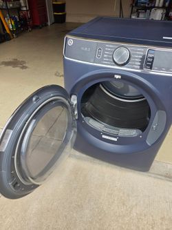 GE 7.8 cu. ft. Smart Front-Load Electric Dryer with Steam & Sanitize, Wi-Fi Connected, Sensor Dry, $300