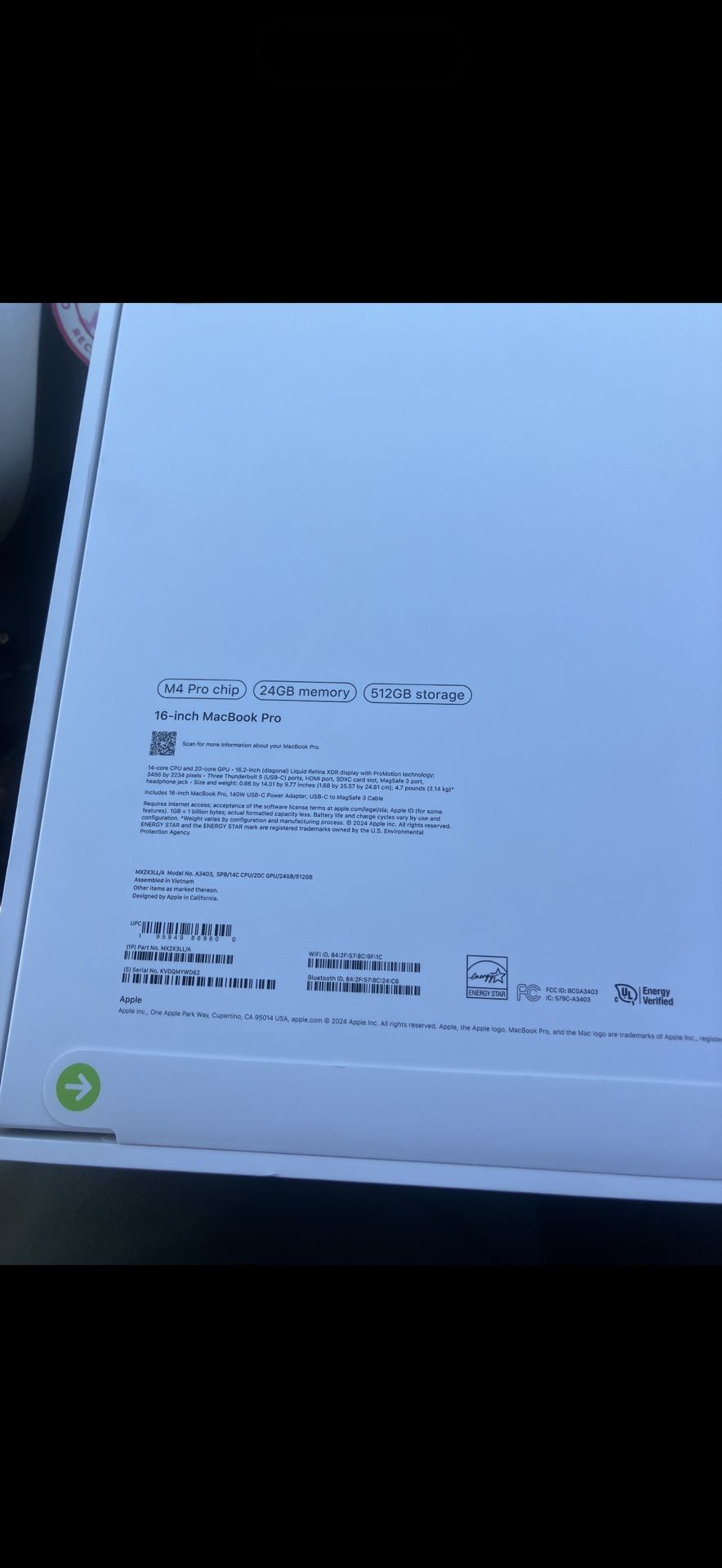 MacBook Pro 16-inch Laptop - Apple M4 Pro chip Built for Apple Intelligence - 24GB Memory - 512GB SSD - Space Black