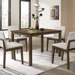 PROMOTION! 5-Pcs Dining Set, Wood Dining Set, 4 Chairs with Table, Kitchen Furniture, Casual dining room set, Matching Dining Chairs. Package includes