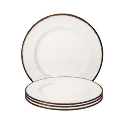 Sandy porcelain dinnerware set 4, 10.8 x 1 inches - Lazuro
