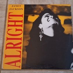 Janet Jackson Alright 12" 1990 A&M Synth Pop R&B Jimmy Jam & Terry Lewis NM/NM- 