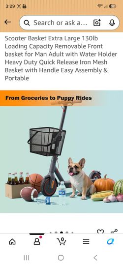 Heavy duty bike/scooter basket