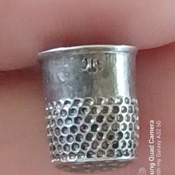 Vtg.sterling Silver " THIMBLE" charm