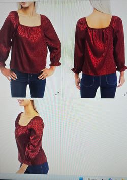 Women's Sateen Blouse Size XL New