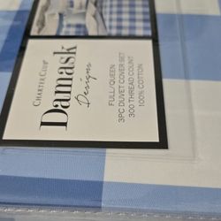 Full/Queen 3pc Duvet Cover  Set  300 tread Count 100%cotton