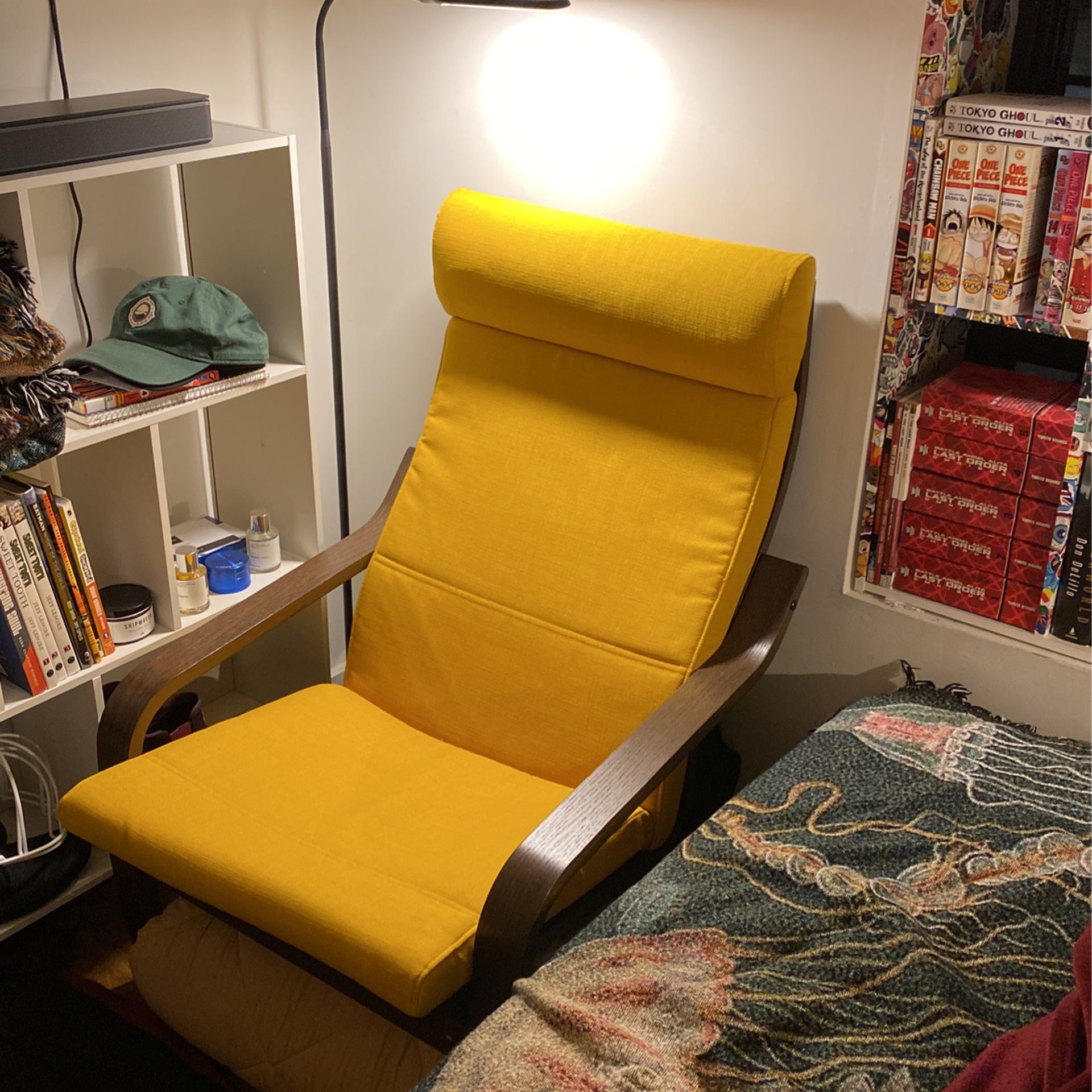 Ikea Poang Chair Armchair and Footstool Set with Covers Off-white -  furniture - by owner - sale - craigslist
