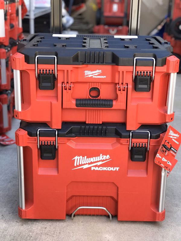 Milwaukee packout...rolling and large tool box....150..... firm on