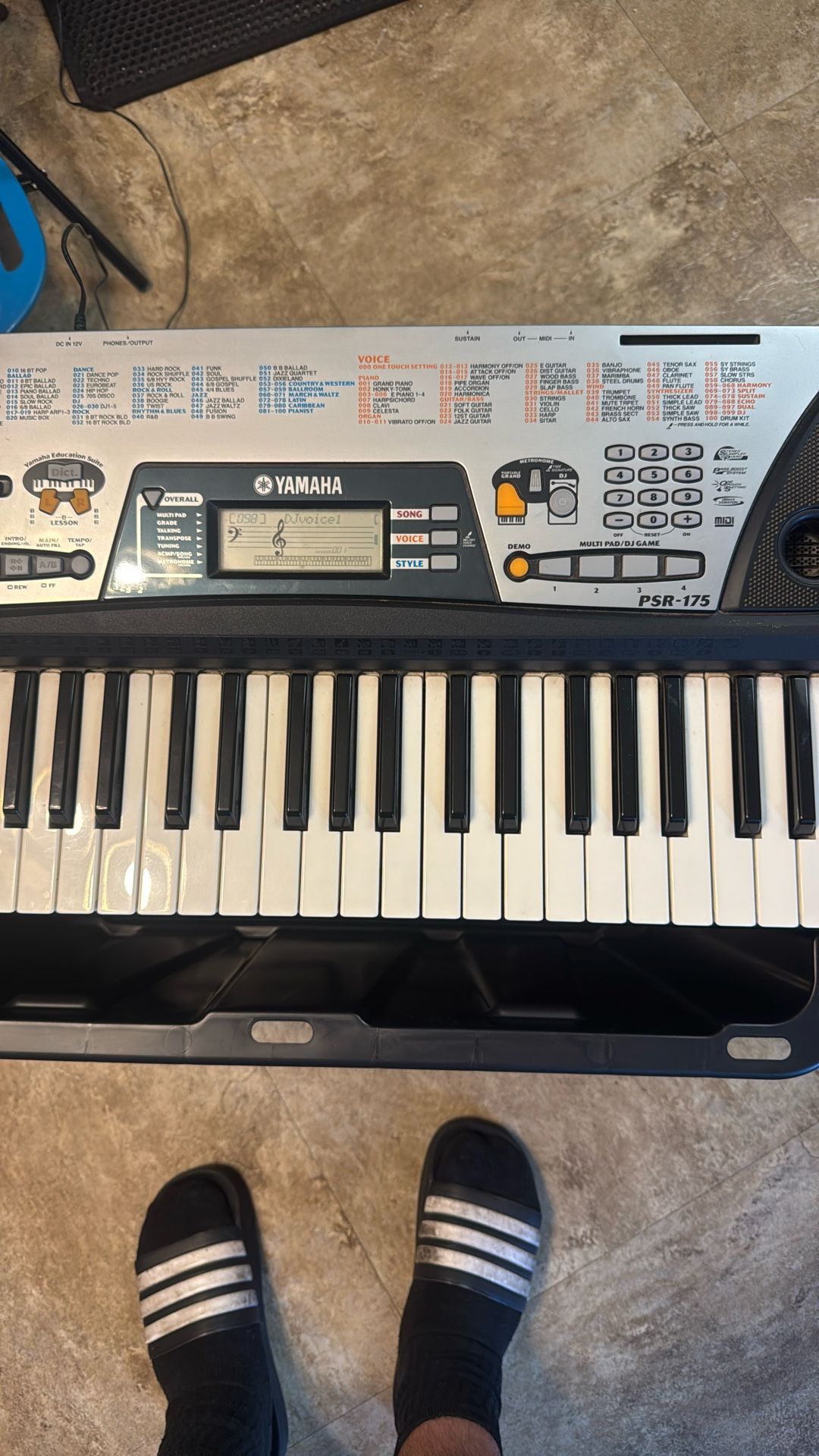 Yamaha PSR 175 Piano Vintage Working With Stand
