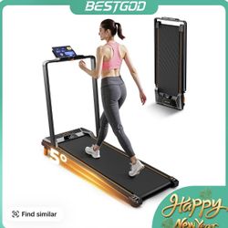  【HappyValentine's Day】Incline Treadmills Home, 330 lbs Capacity, 3-in-1 Under Desk Treadmill, Shock-Absorbing Quiet Walking Pad, Indoor Mini Exercise