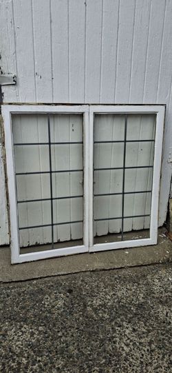 Leaded Glass Window 42x40 Casement