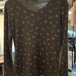 Ladies Small Ribbed Green Lightweight Sweater