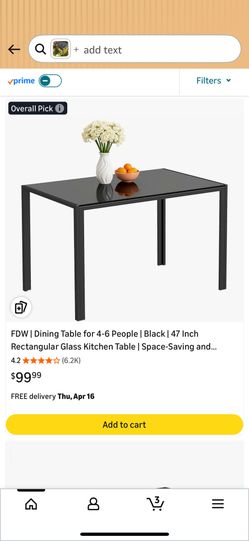 Glass dining table black