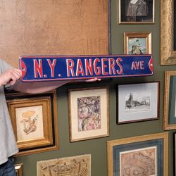 Ny Rangers Metal Sign 3ft