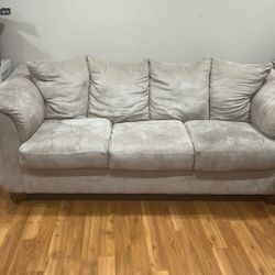 Free Microfiber beige sofa