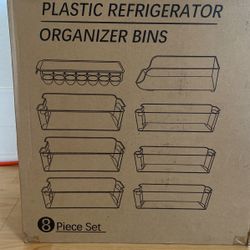 Clear plastic storage bins for fridge