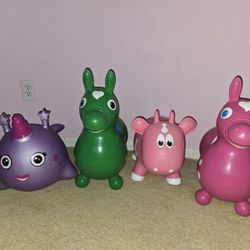 Kids Bouncey Toys, Inflatable Bounce Animals 