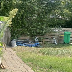 BLACK AND BLUE TRAMPOLINE 