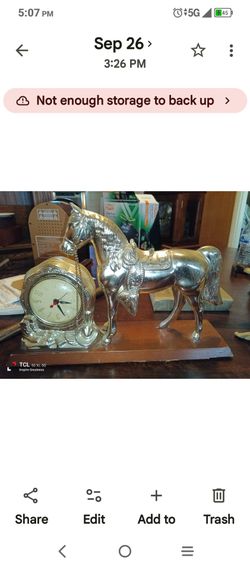 A horse clock made in the USA