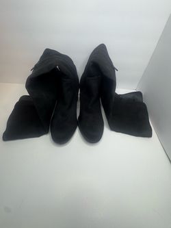 Sugar Prodigy Black Vegan Suede Boots Womens Size 7.5