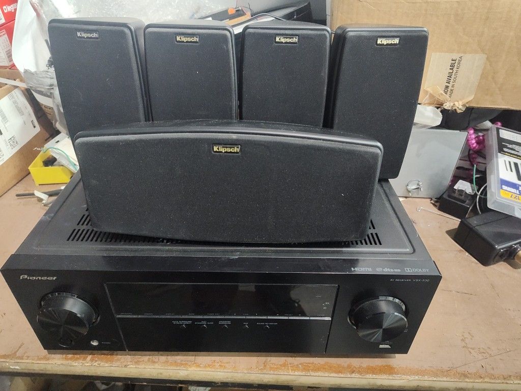 Pioneer Receiver And Klipsch Quintet Surround Sound