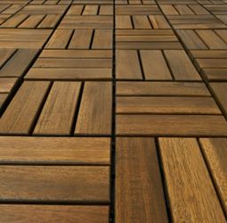 Ikea wooden tiles for outdoors, Acacia color